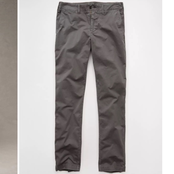 Men’s American Eagle Flex Original Straight Lived In Khaki Pants - Picture 3 of 11